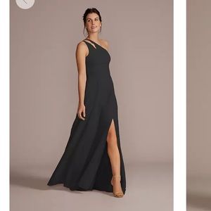 David’s Bridal Bridesmaid Dress - One-Shoulder Cut out Dress